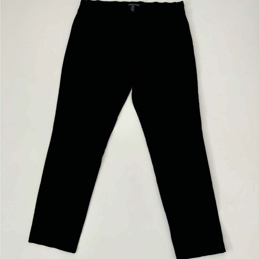 Eileen Fisher Black Pants Stretch Comfort Size S petite Office Minimalist